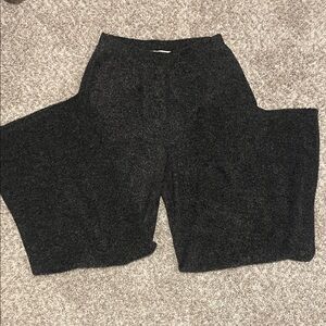 Love in Black Wide Leg Textured Pants